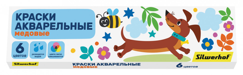 Краски акварельные Silwerhof медовые 6 цветов, Silwerhof 961139-06 
