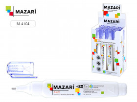Корректирующая ручка с металлическим наконечником Mazari FLUFF 7 мл морозоустойчивая, Mazari M-4104