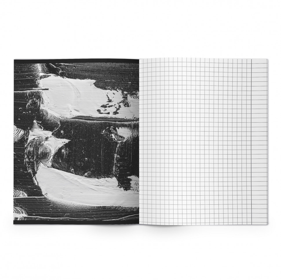 Тетрадь 48 листов LOREX CHAOS ART А5, клетка, скрепка, мелованный картон, soft touch, фольга, офсет запечатка форзаца