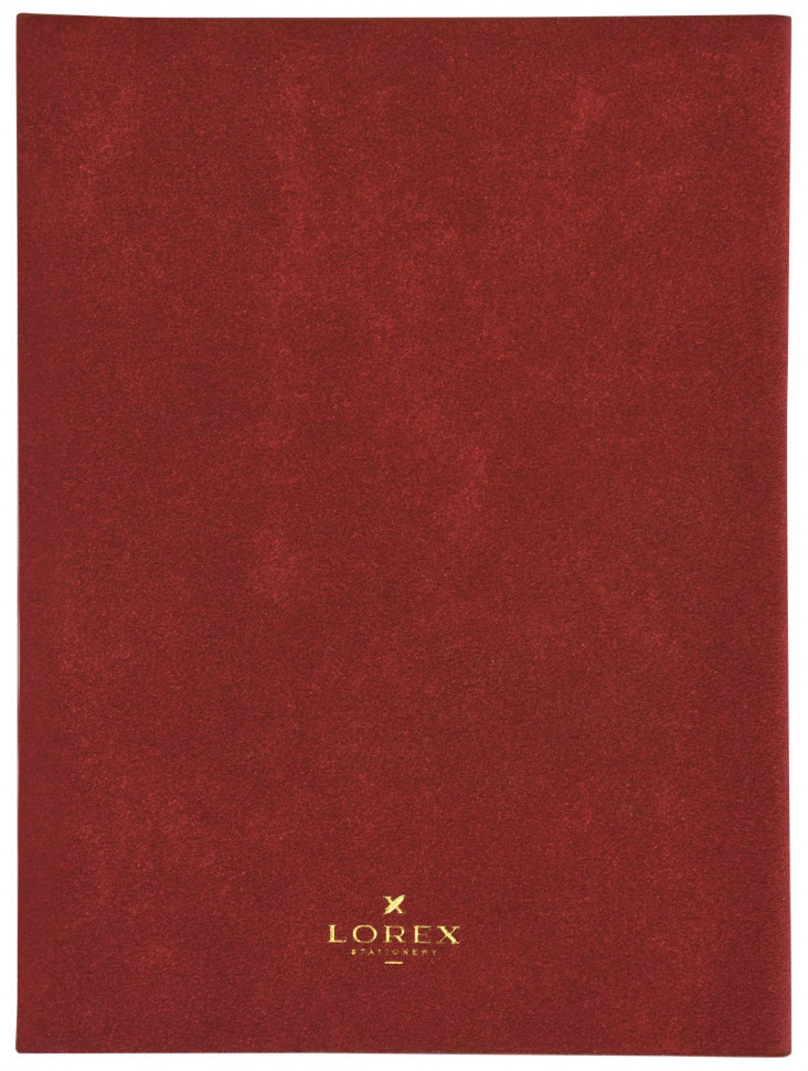 Ежедневник A5 80 листов недатированный LOREX ELEGANCE STYLISH COLLECTION, интегральная обложка из экокожи с ручкой в кармане, цвет бордовый