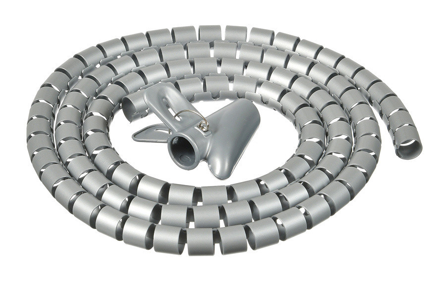 Кабельный органайзер Buro BHP CG22S Spiral Hose, диаметр 20 мм, длина 2000 мм, цвет "серебро"