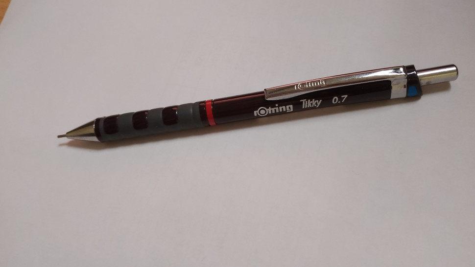 Механический карандаш Rotring Tikky, грифель 0.7 HB (ТМ), цвет корпуса бордовый, S0770470/1904692