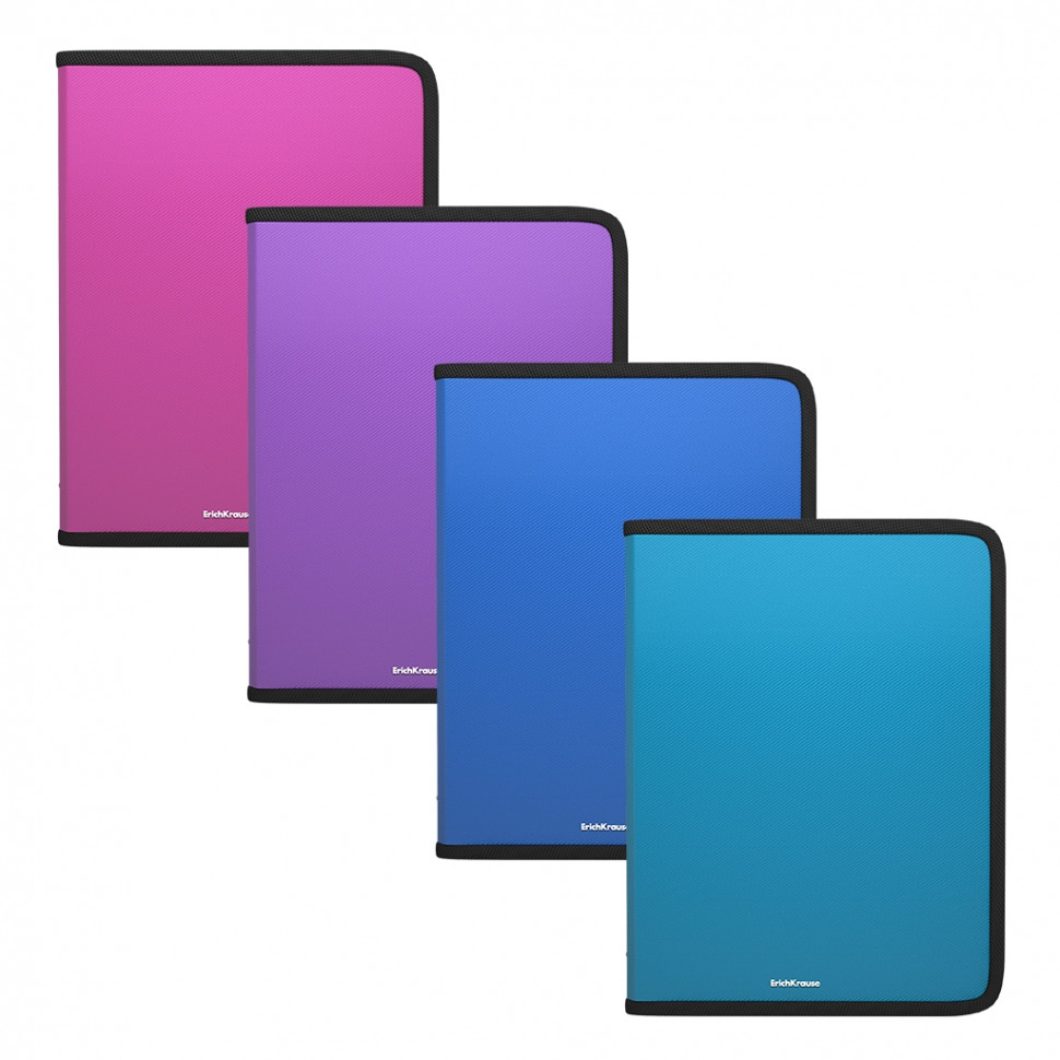 Папка на молнии пластиковая ErichKrause® Glance Vivid A5+, EK47086