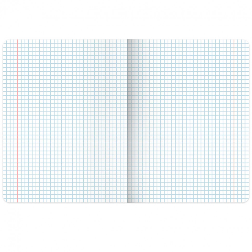 Тетрадь А5 48 листов BRAUBERG, скоба, клетка, рельефный лак, "Infinity", 404354