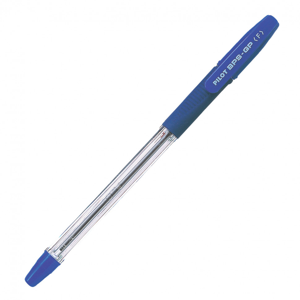 Ручка шариковая PILOT BPS-GP-F, масляные чернила, корпус прозрачный, пишущий узел 0,7 мм, линия письма 0,22 мм, длина письма 1300 м, цвет чернил синий