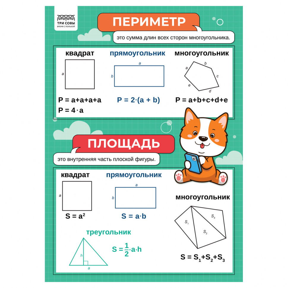 Набор обучающих плакатов "1-4 класс. Математика", А4, 4 плаката