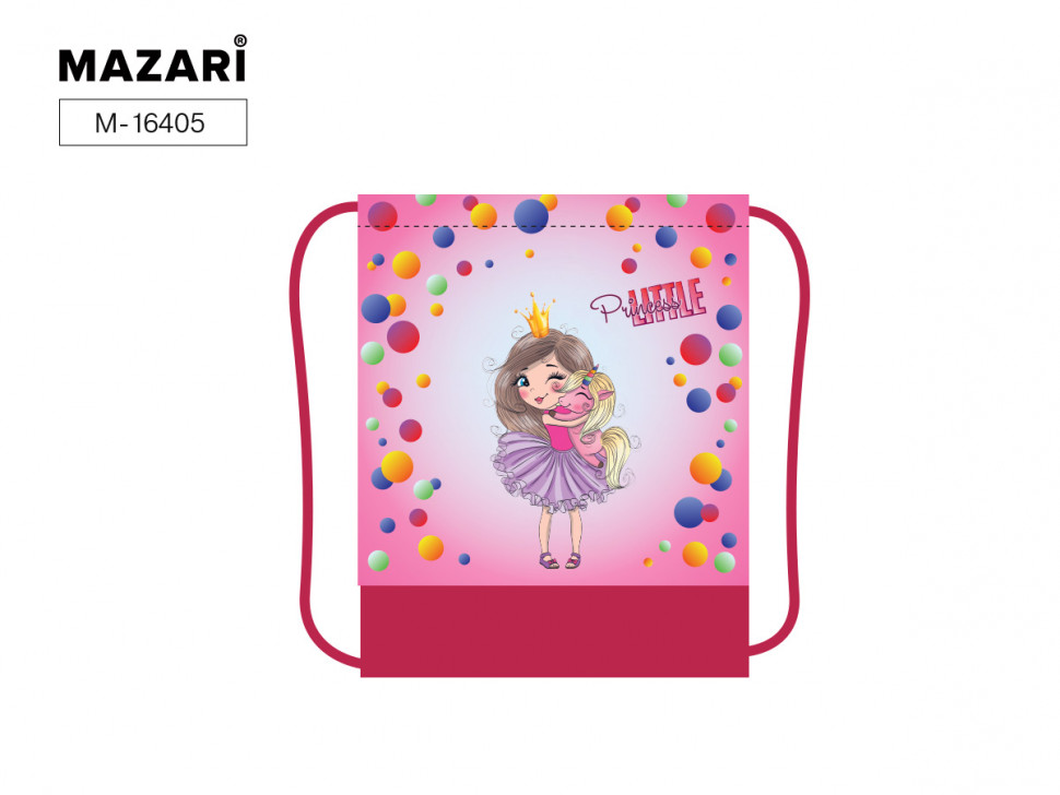 Мешок для обуви Mazari LITTLE PRINCESS, размер 340 х 420 мм, Mazari M-16405