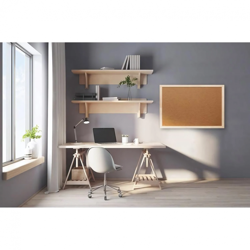 Доска Софтборд (Softboard), размер 30 х 45 см, деревянная рама