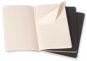 Блокнот Moleskine CAHIER JOURNAL Pocket, размер 90 x 140 мм, обложка картон, 64 страницы, линовка в линию, цвет черный, QP311