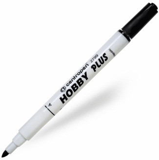 Маркер перманентный CENTROPEN HOBBY PLUS, круглый пишущий узел 1-3 мм, цвет чернил черный, Centropen 2799