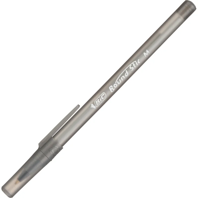 Ручка шариковая BIC Round Stic, корпус черный, пишущий узел 1 мм, линия письма 0,32 мм, длина письма до 3000 м, цвет чернил черный, BIC 920568