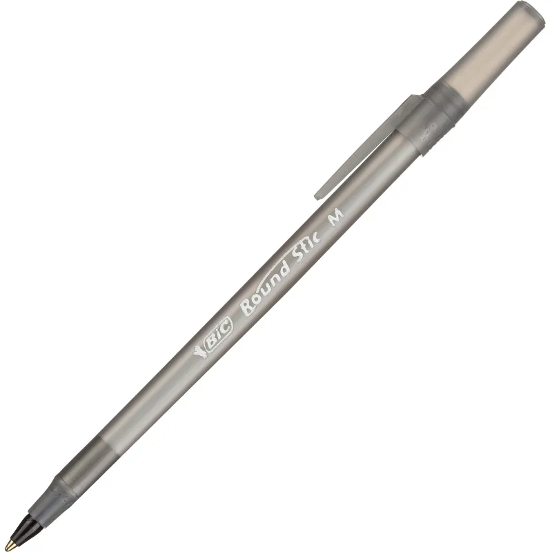 Ручка шариковая BIC Round Stic, корпус черный, пишущий узел 1 мм, линия письма 0,32 мм, длина письма до 3000 м, цвет чернил черный, BIC 920568