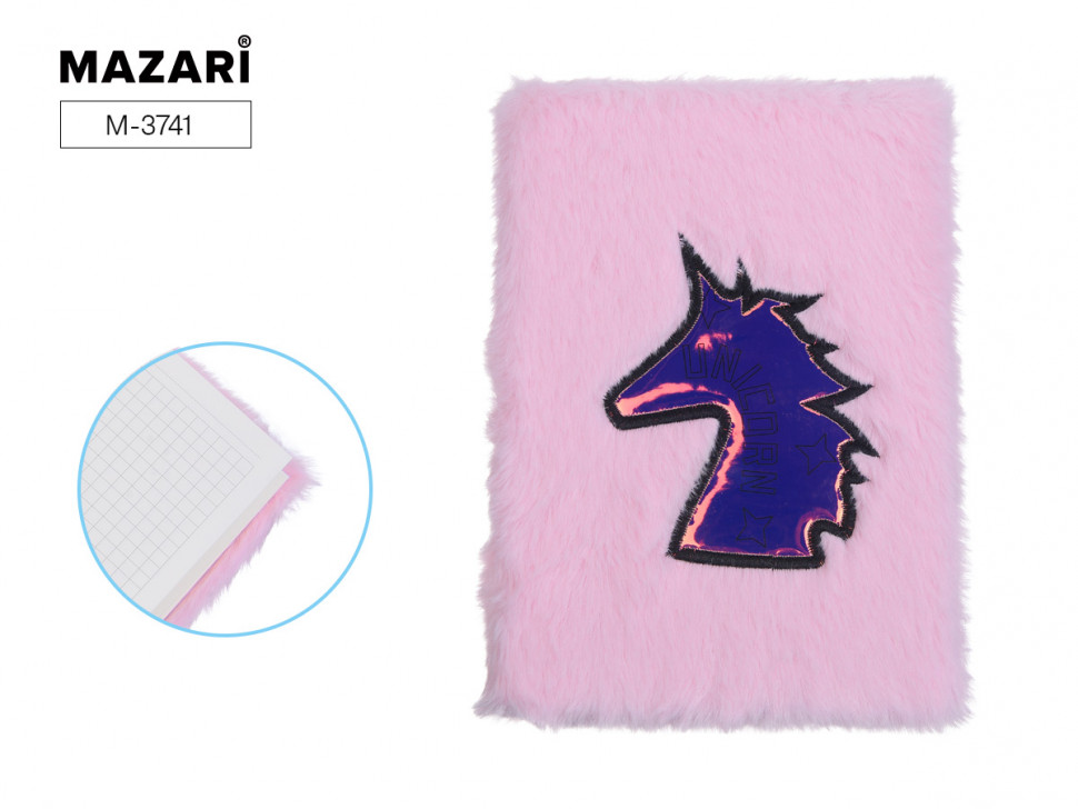 Блокнот Mazari Pink, 64 листа А5 (размер 15 х 21 см), блок в клетку, плотность бумаги 80 г/м2, M-3741