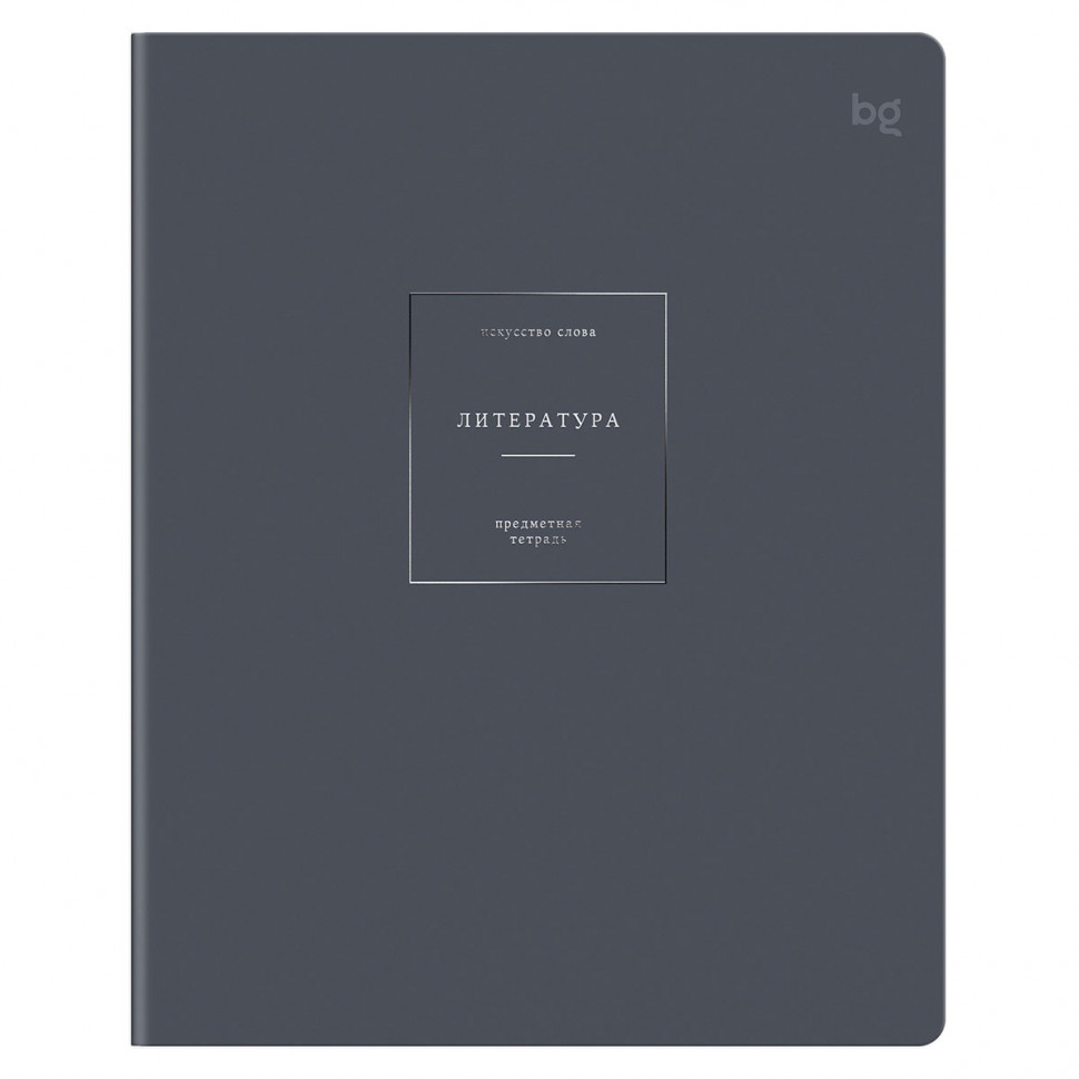 Тетрадь предметная 48 листов "Сolor object" - Литература, soft-touch ламинация, тиснение фольгой, плотность бумаги 70 г/м2