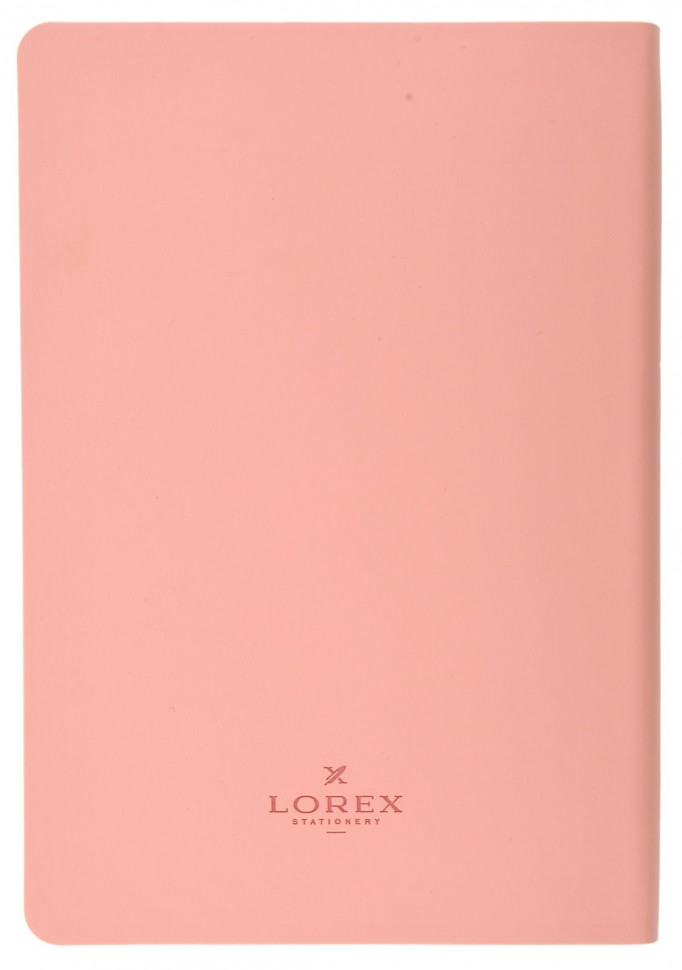 Ежедневник недатированный LOREX PASTEL А5, 128 листов, интегральная обложка, soft touch, розовый обрез, цвет розовый