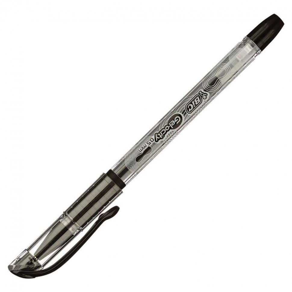 Ручка гелевая с грипом BIC Gelocity Stic, пишущий узел 0,5 мм, линия письма 0,29 мм, цвет чернил черный, CEL1010266
