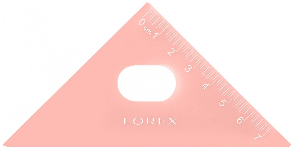 Набор LOREX COTTON CLOUD - линейка 15 см, транспортир 10 см, угольник 30/60 11 см, угольник 45/45 8 см, цвет ассорти