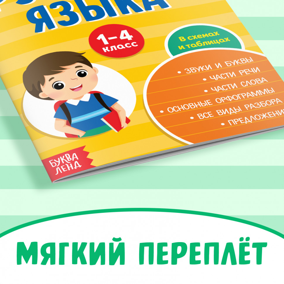 Сборник шпаргалок «Все правила по русскому языку для начальной школы», 36 страниц, размер  21 см × 15 см