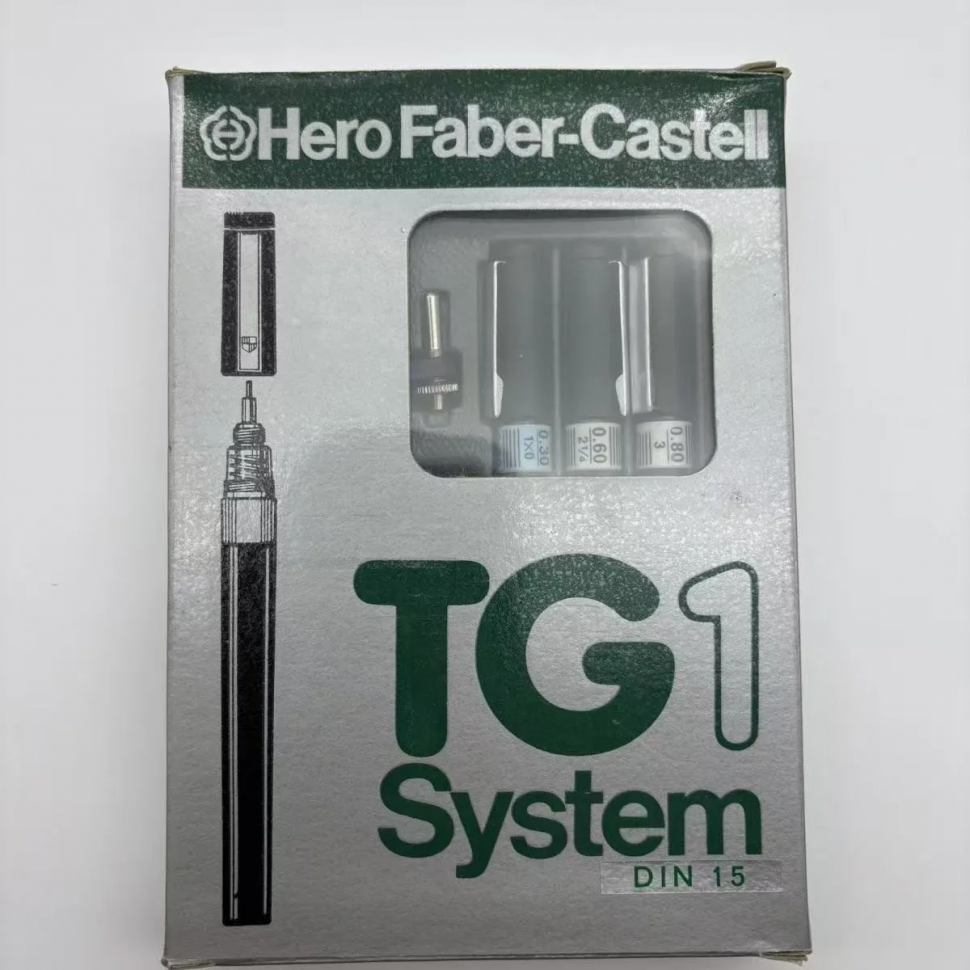 Набор рапидографов Faber-Castell Hero 0.3, 0.6 и 0.8 мм с тушью 15 мл и адаптерами для циркуля