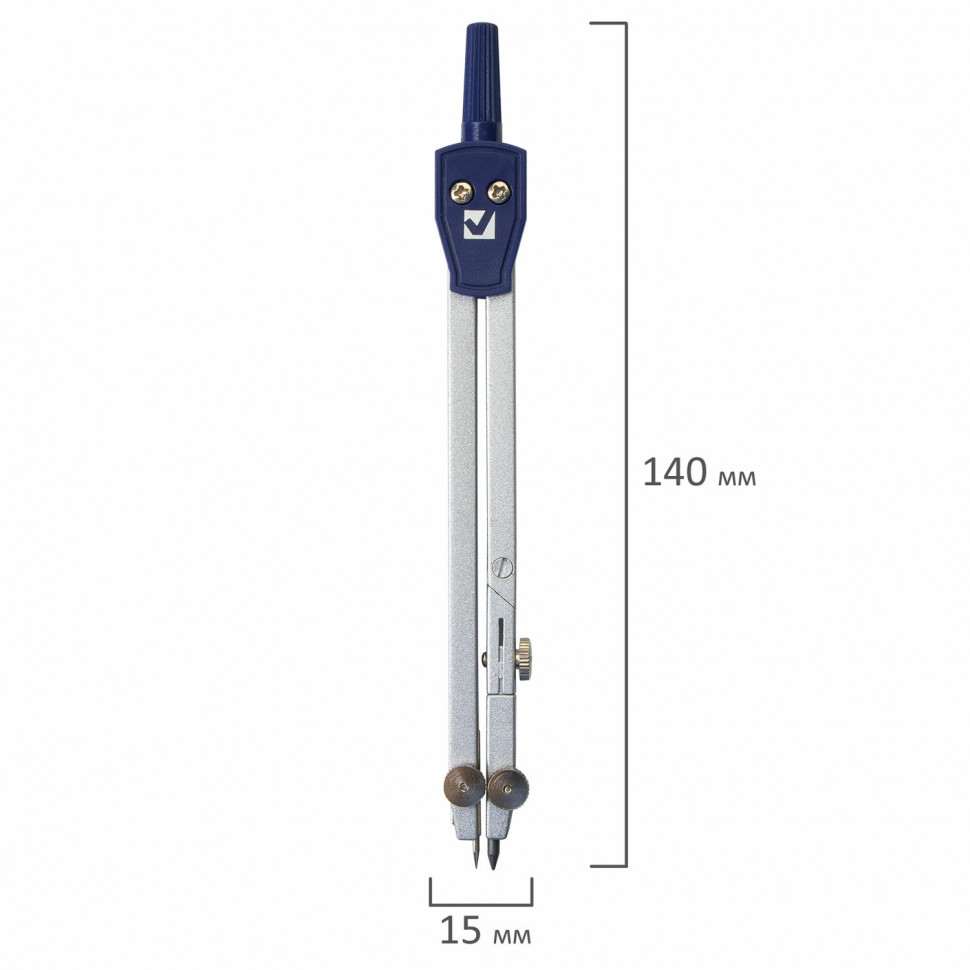 Готовальня Ascent 62-200/BRAUBERG "Student Oxford", 5 предметов: циркуль 140 мм, две вставки, держатель, грифель