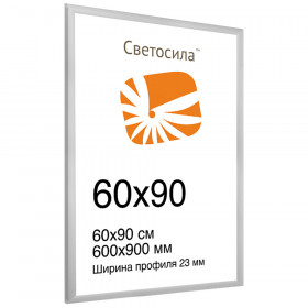 Рамка НЕЛЬСОН (Nielsen) 60 x 90 см, багет 23 мм алюминий, цвет "серебро", ПН-62