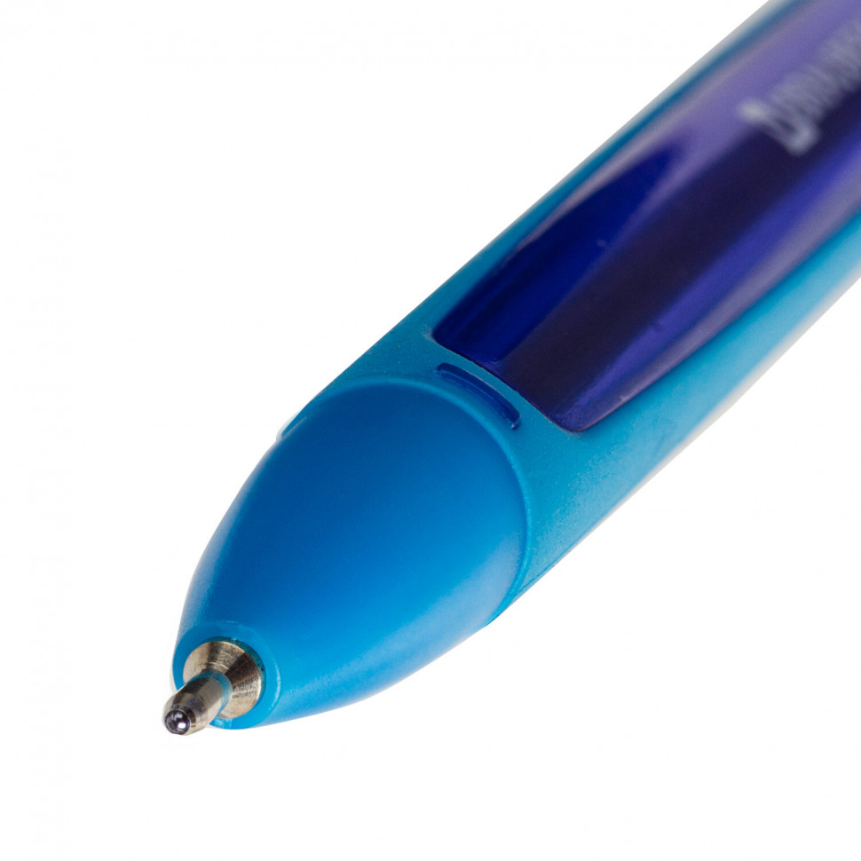 Ручка шариковая масляная BRAUBERG BOMB GT Color, прорезиненный корпус, пишущий узел 0,7 мм, линия письма 0,35 мм, цвет чернил синий, 143346