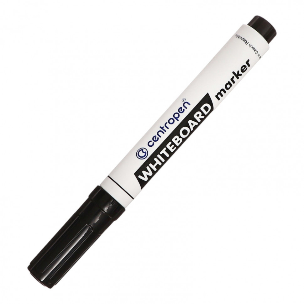 Маркер для белых досок Centropen WHITE BOARD, спиртовая основа, скошенный пишущий  узел 1 - 4,5 мм, цвет чернил черный, Centropen 8569