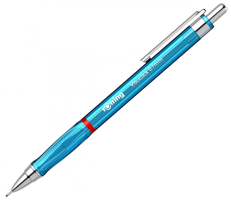 Карандаш механический Rotring Visuclick, грифель 0.7 мм, твердость 2B, трехгранная зона захвата, цвет корпуса голубой, Rotring 2088548