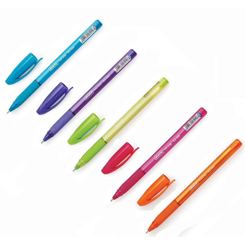 Ручка шариковая Berlingo Triangle 110 Color/Unimax/Attache Glide TrioGrip, пишущий узел 0,7 мм, трехгранная, масляные чернила, цвет чернил синий