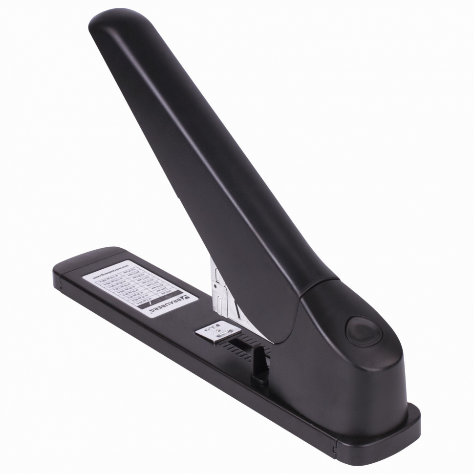Степлер МОЩНЫЙ №24/6-23/24 BRAUBERG Megamax, до 200 листов, черный, 222564