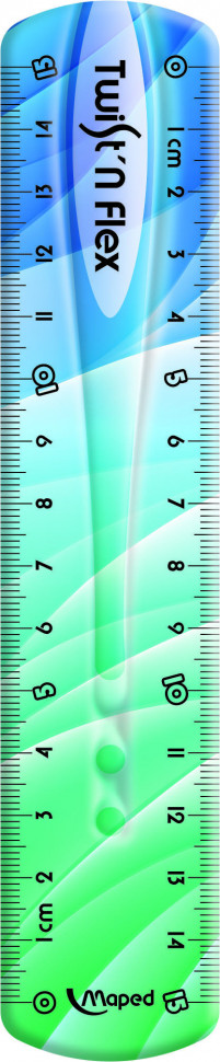 Линейка Maped TWIST'N FLEX PATTERNS 15 см гибкая непрозрачная, цвет ассорти, Maped 279115