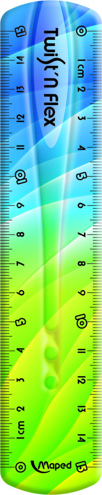 Линейка Maped TWIST'N FLEX PATTERNS 15 см гибкая непрозрачная, цвет ассорти, Maped 279115