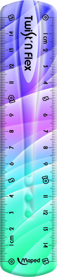 Линейка Maped TWIST'N FLEX PATTERNS 15 см гибкая непрозрачная, цвет ассорти, Maped 279115