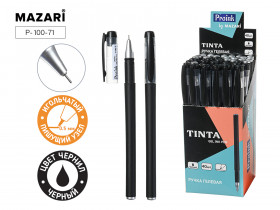 Ручка гелевая Mazari TINTA, игольчатый пишущий узел 0.5 мм, сменный стержень 130 мм, цвет чернил черный
