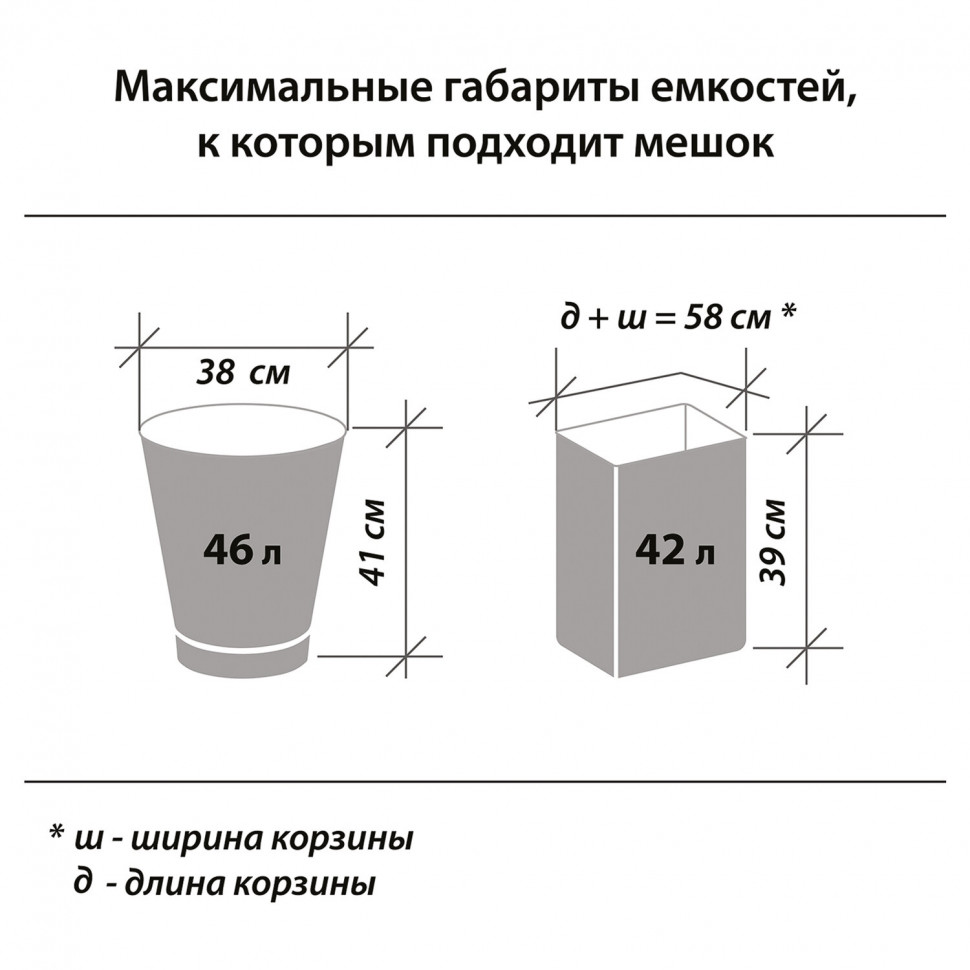 Мешки для мусора 60 литров ПВД особо прочные, размер 60 х 70 см, толщина 30 микрон, синие, рулон 20 мешков