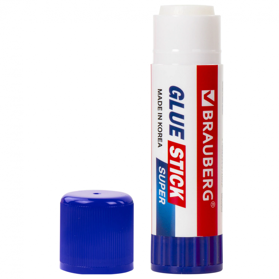 Клей-карандаш BRAUBERG SUPER 36 г, основа PVP, усиленная формула, ЮЖНАЯ КОРЕЯ, 229543