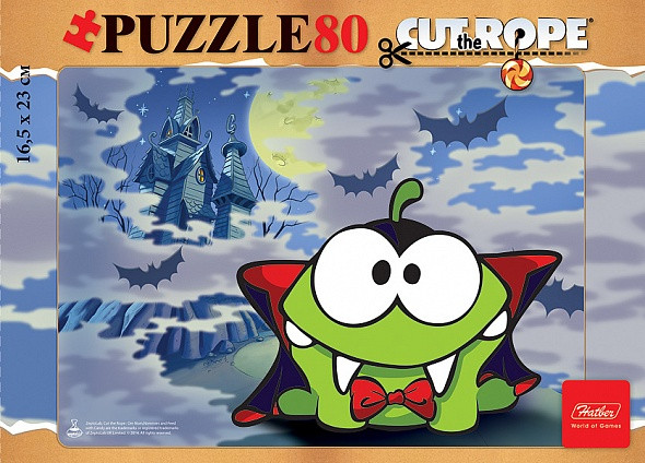 ПАЗЛЫ-ИГРА А5, 80 элементов, размер 165 х 230 мм, CUT THE ROPE