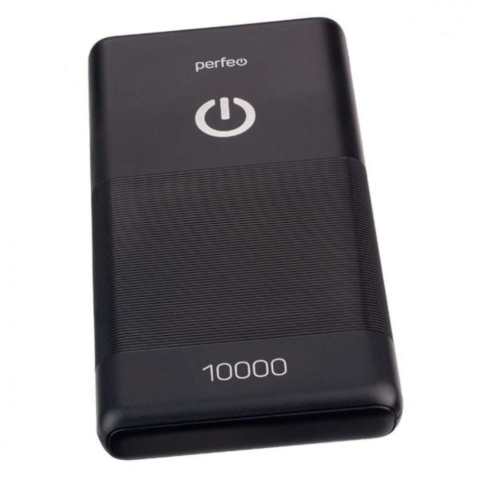 Аккумулятор внешний Perfeo Powerbank 10000 mah + Micro usb /In Micro usb /Out USB 1 А, 2.1A/ черный