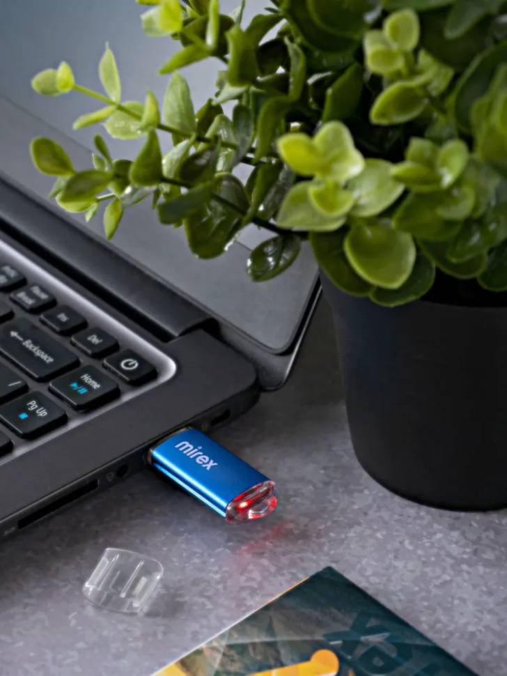 USB накопитель 64 Гб Mirex Unit, цвет синий, FMUAQU64