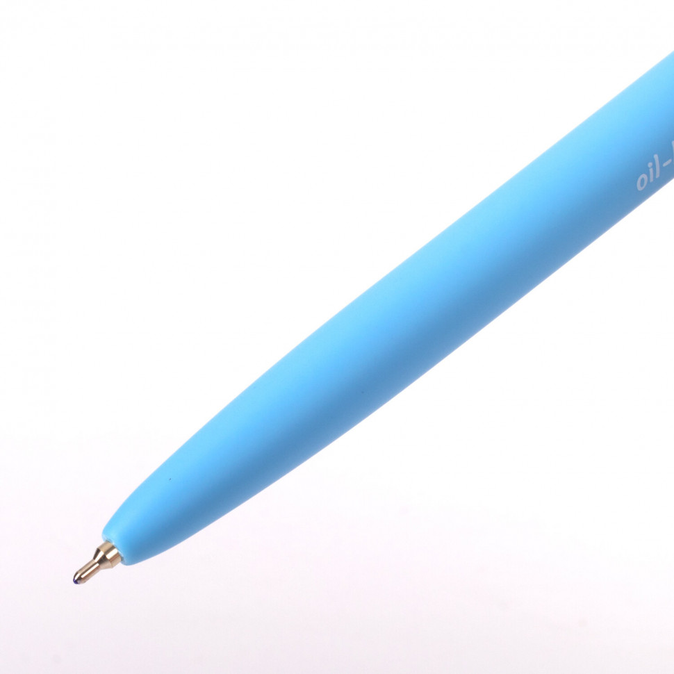 Ручка шариковая масляная автоматическая BRAUBERG FRUITY Pastel, корпус soft-touch, игольчатый пишущий узел 0,7 мм, линия письма 0,35 мм, цвет чернил синий, 142959