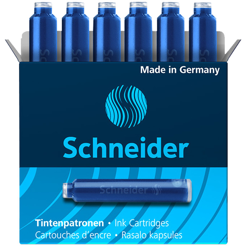 Картриджи чернильные Schneider, цвет кобальтовый синий, уп. 6 картриджей, Schneider 6603