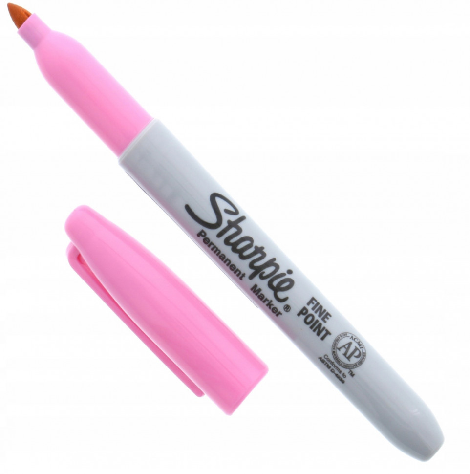 Маркер перманентный Paper Mate Sharpie Fine, цвет чернил розовый, 2025035 