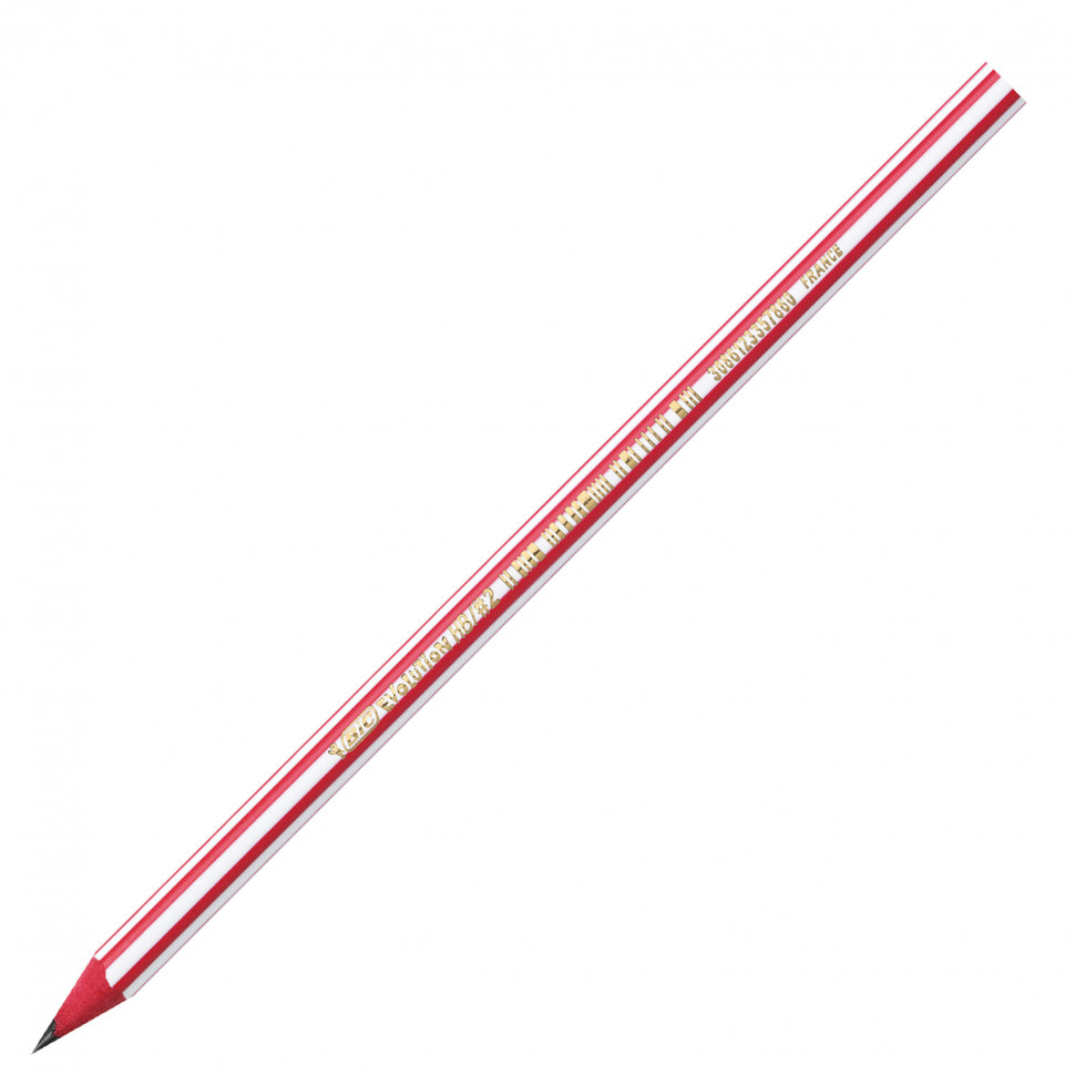 Карандаш чернографитный BIC Evolution Stripes, диаметр грифеля 2.3 мм, твердость HB (ТМ), BIC 918487