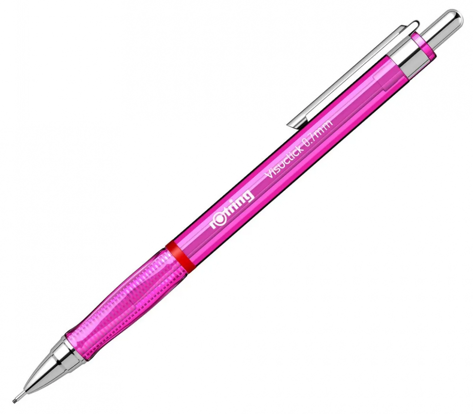 Карандаш механический Rotring Visuclick, грифель 0.7 мм, твердость 2B, цвет корпуса розовый, Rotring 2089094