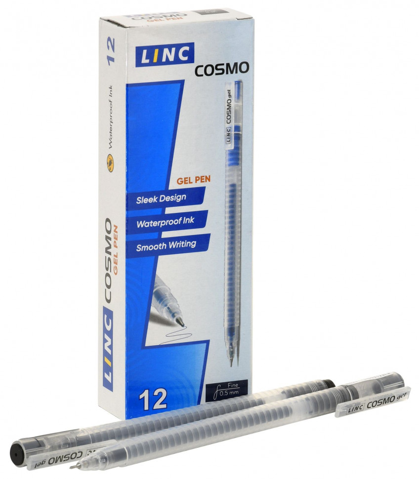 Ручка гелевая LINC Cosmo, игольчатый пишущий узел 0.5 мм, длина письма 420 м, цвет чернил черный