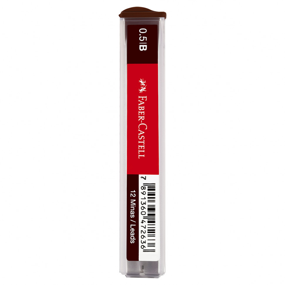 Графит запасной FABER-CASTELL, В, полимерный, 0,5мм, 12 шт., FCOF9125_В/521501