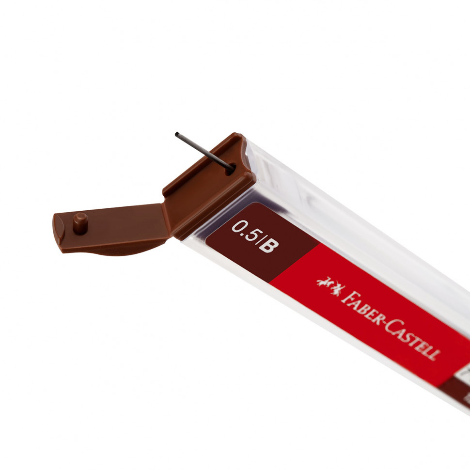 Графит запасной FABER-CASTELL, В, полимерный, 0,5мм, 12 шт., FCOF9125_В/521501