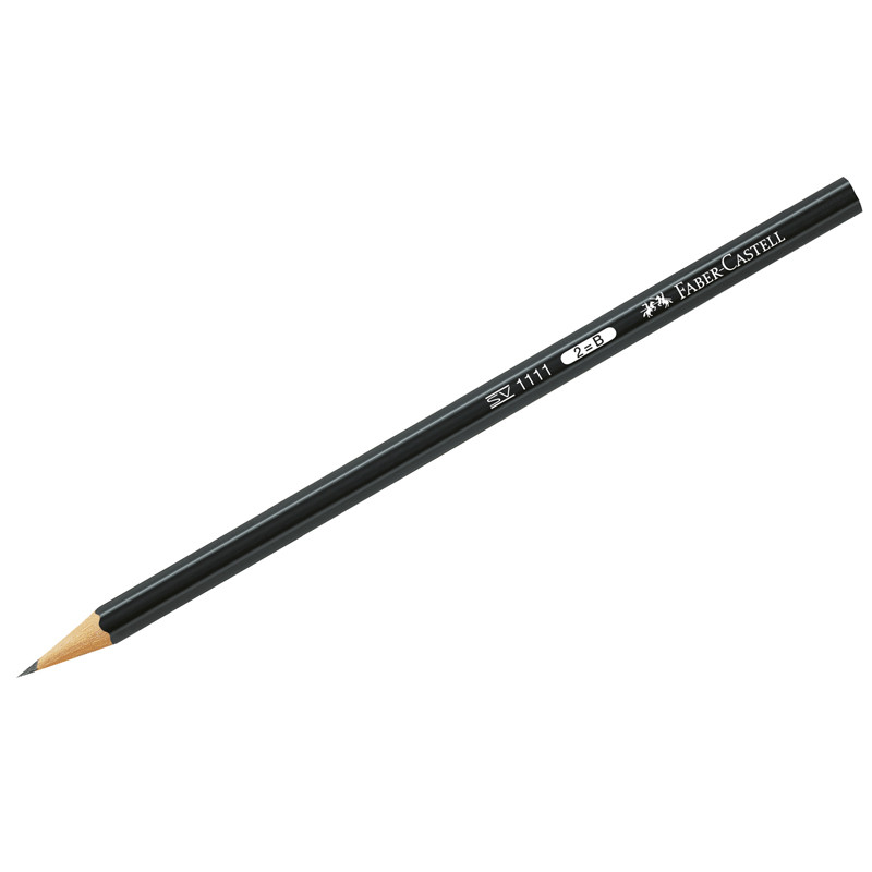 Чернографитовые карандаши Faber-Castell 1111, твердость 2B, FC111102