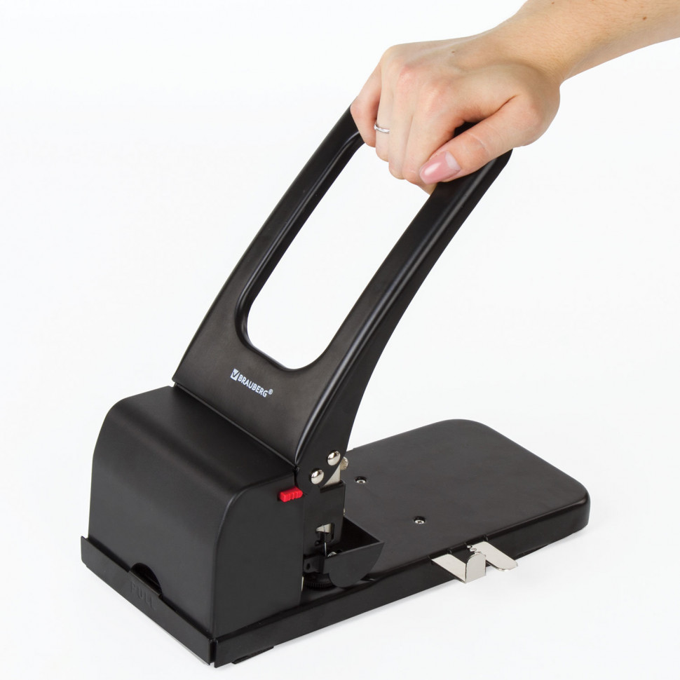 Дырокол МОЩНЫЙ BRAUBERG Heavy Duty/Attache на 100 листов, металлический, черный, 226869