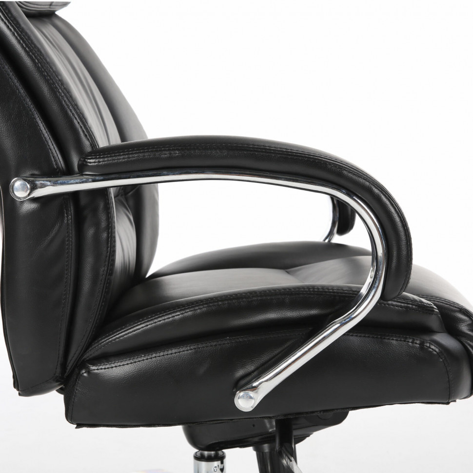 Кресло офисное BRABIX PREMIUM Direct EX-580, хром, рециклированная кожа, черное, 531824